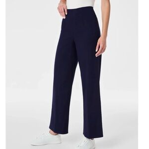 NWT Spanx Stretch Twill Wide Leg Pants In Lapis Blue, Size 2X/2T Plus Size